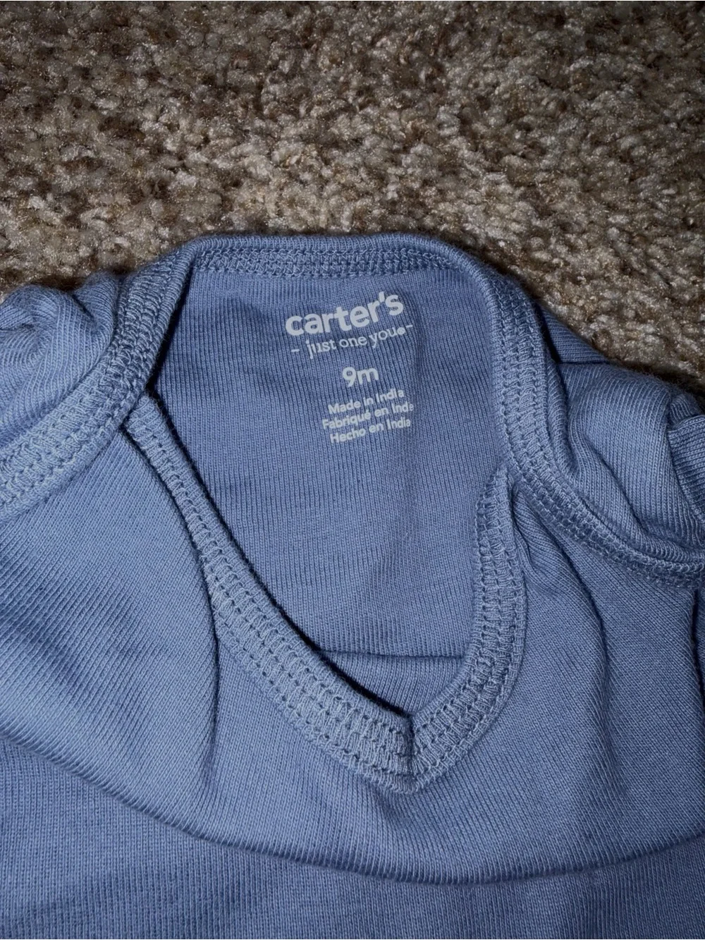 Carter's Light Blue Short-Sleeve Baby One-Piece